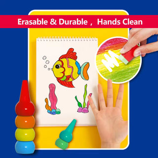 6pc 3D Finger Wax Crayons for ArtCraft