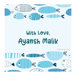 Gift Tag - Fish Blue (48 pcs) (PREPAID ONLY)