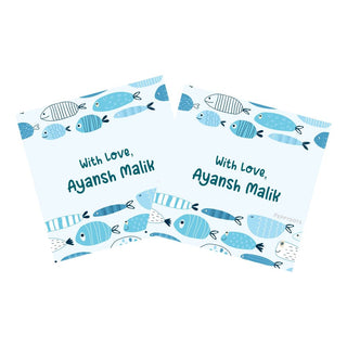 Gift Tag - Fish Blue (48 pcs) (PREPAID ONLY)