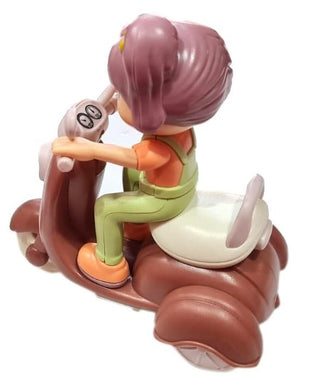 Cartoon Girl Inertia Scooter Toy for Kids