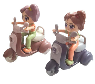 Cartoon Girl Inertia Scooter Toy for Kids