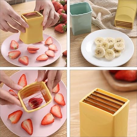 Dexspoeny 3Pcs Cup Slicer Strawberry Cutter With Gaps