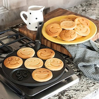 Emoji Design Non-Stick Frying Pan (Black)