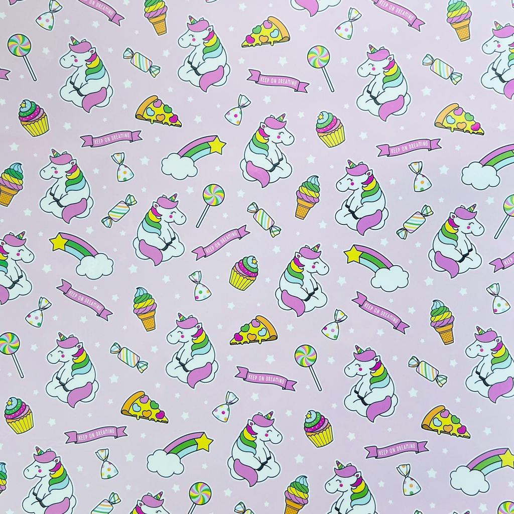 Unicorn Dessert Theme Gift Wrap- Pack of 10