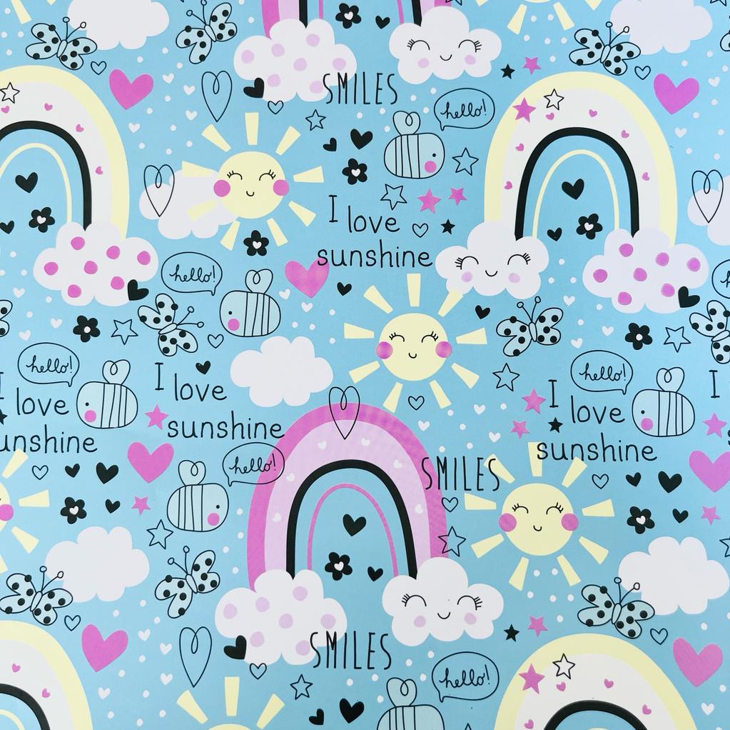 Cloud Rainbow Theme Gift Wrap- Pack of 10