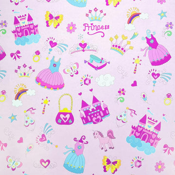 Princess Theme Gift Wrap- Pack of 10
