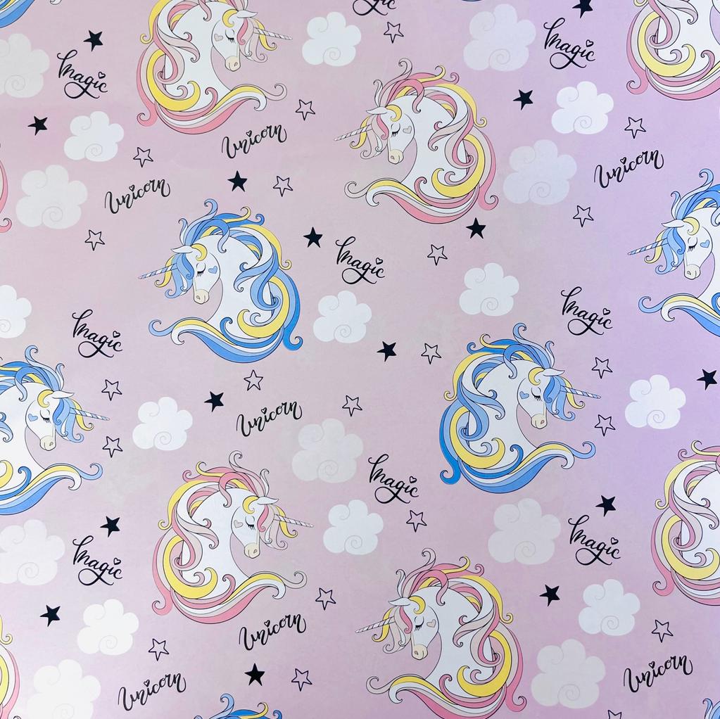 Cloud Unicorn Theme Gift Wrap- Pack of 10