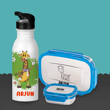 Bottle Tiffin Set - Giraffe (PREPAID ONLY)