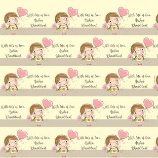 Personalised Wrapping Paper - Girl with Flower (10pcs) (PREPAID ONLY)