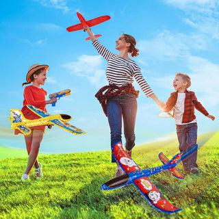 3-in-1 Glider Plane Launcher Toy for Outdoor Adventure (Random)