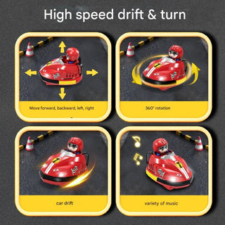 2-Player Remote Control Bumper Cars with Ejecting Drivers