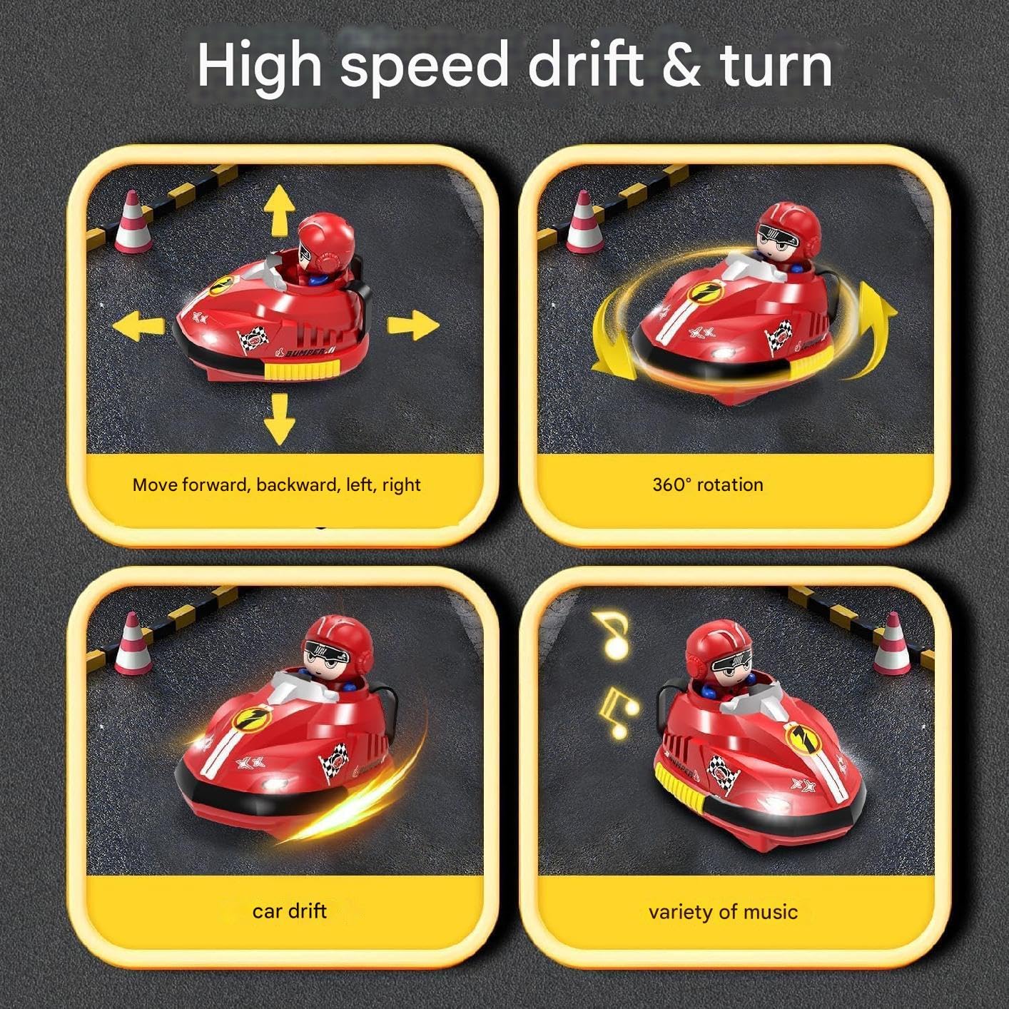 Bumper Car Remote Control Car Set Of 2-Player RC Bumper Cars With