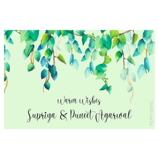 Gift Tag - Green Watercolor Leaves (72 pcs) (PREPAID ONLY)
