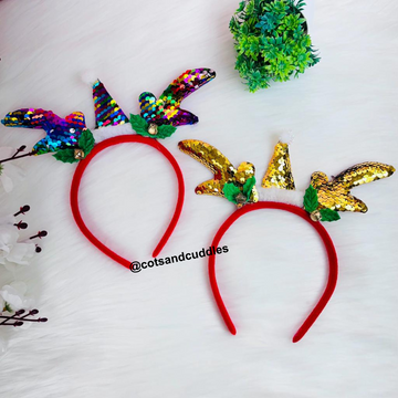 Christmas-Theme Reindeer Sequin Hair band