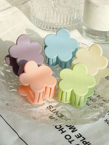 Flower Shaped Small Clutcher Hair Clip for Kids (3pc)