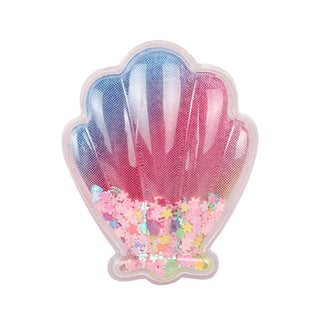 Cute Sea Shell Design Glitter Hair Brush