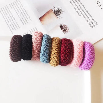 Embrace Style and Playfulness with Multicolor Hair Ties (Pack of 12) (Random)