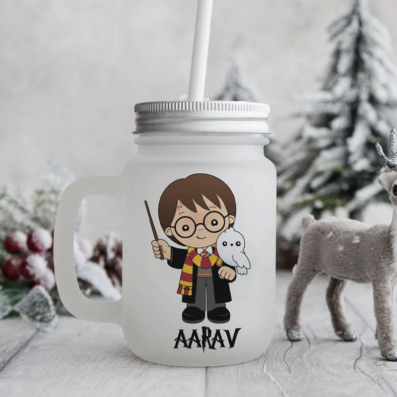 Frosted Mason Jar - Harry Potter (PREPAID)