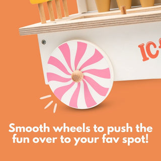 Cots and Cuddles Wooden Pretend Play Ice Cream Cart