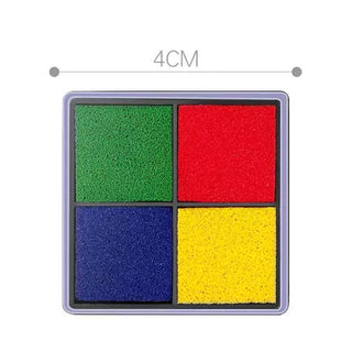 Mini Fingerprint Ink Pad for Kids – 4-in-1 Art & Craft Stamp Set (Pack Of 4)