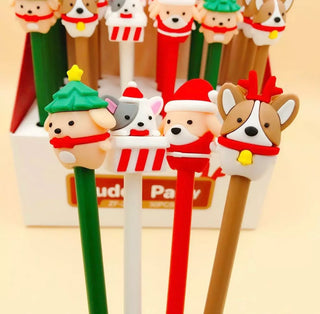 Christmas Topper Gel Pen for Kids: Fun and Vibrant Writing (Pack of 4) (Random Design)