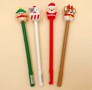 Christmas Topper Gel Pen for Kids: Fun and Vibrant Writing (Pack of 4) (Random Design)