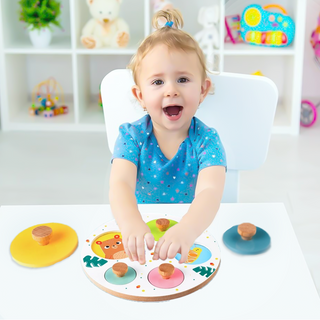 Wooden Peekaboo Board for Kids