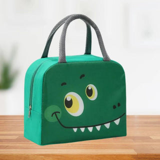 Aluminum foil thick thermal insulation bag for kids (Dark Green Dino) 1 pc