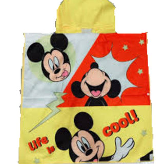 Snuggly Joy: Adorable Cartoon Print Hooded Microfiber Baby Bath Towel