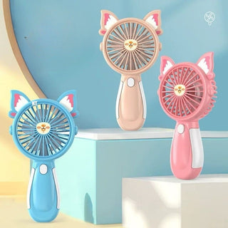 Cat Ear Design Handheld Mini Fan for Kids