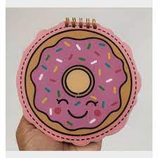 Cute Donut Design Mini Spiral Notebook Diary For Kids