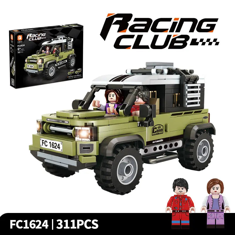 311 pcs Building Blocks Green Jeep Car Model Toy