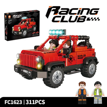 311 pcs Building Blocks Red Jeep Car Model Toy