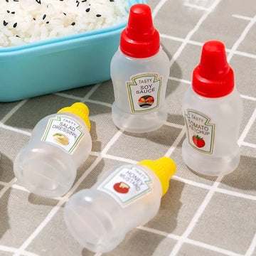 Portable Mini Ketchup & Mustard Bottles - Pack of 2 (Prepaid Only)