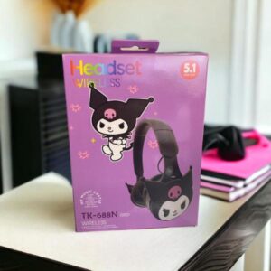 Kuromi Design Wireless Headphones for Kids (Black)