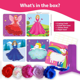 Furry Princess And Unicorn Lace Art Craft Activity Kit