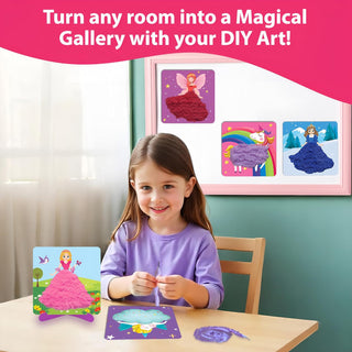 Furry Princess And Unicorn Lace Art Craft Activity Kit