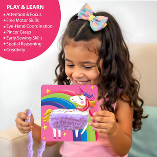Furry Princess And Unicorn Lace Art Craft Activity Kit