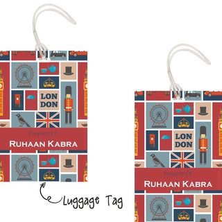 Luggage Tags - London Life- Pack of 2 Tags - PREPAID ONLY