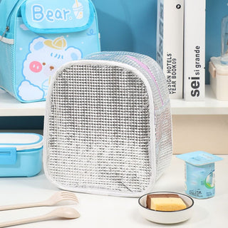 Cute Design Lunch Bag with Front Pocket for Kids (Bunny Purple)