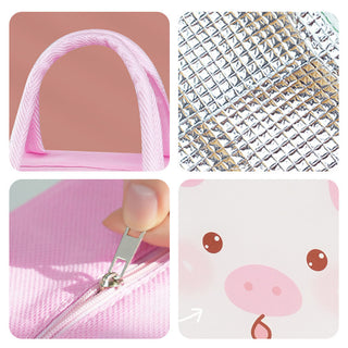 Aluminum foil thick thermal insulation bag for kids (Pig) 1 pc