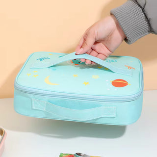 Cartoon Dinosaur Design Square Lunch Bag for Kids