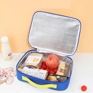 Cartoon Dinosaur Design Square Lunch Bag for Kids