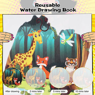Magic Water Book for Kids – Reusable Mess-Free Coloring & Drawing Activity Book (Random)