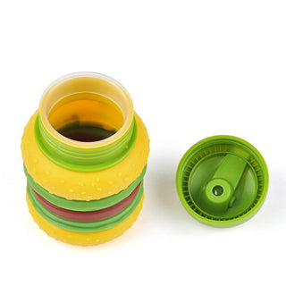 burger silicone water bottle