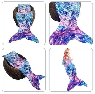 Flannel Mermaid Tail Design Blanket
