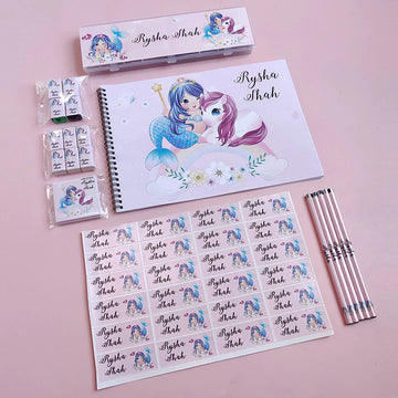 Personalized Stationery Set - Mermaid Unicorn (PREPAID ONLY)