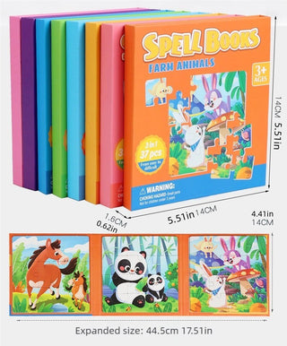 Mini Spell Books 3-in-1 Puzzle Book for Kids | Ages 3+ (Random)