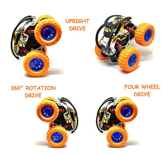 360° Stunt Monster Inertia Car – Push & Go Flip Car