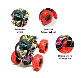 360° Stunt Monster Inertia Car – Push & Go Flip Car